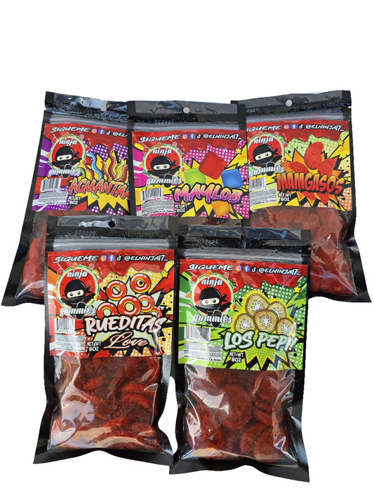 Paquete de 5 gomitas ninja